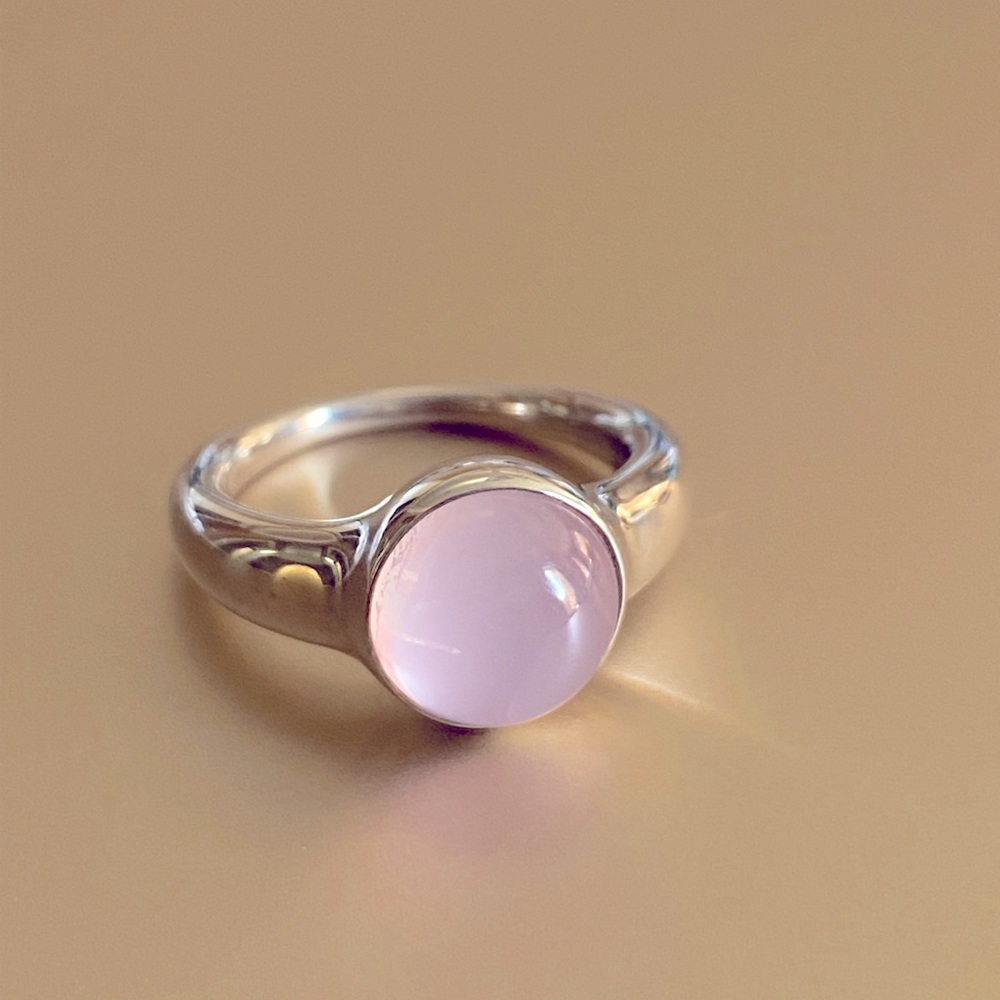 GEORG JENSEN Droplet Rose Quartz ring
